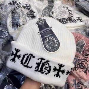 NWT Chrome Hearts White Knit Winter Hat